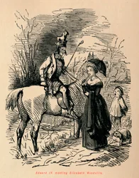 Eduardo IV, encuentro con Isabel Woodville, c1860