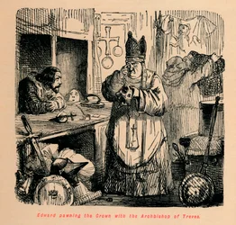 Eduardo empeñando la corona con el arzobispo de Tréveris