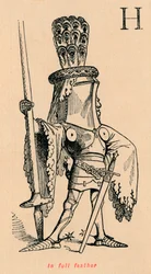 En plena pluma, c1860