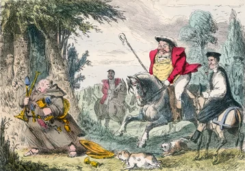 El rey Enrique VIII cazando monjes