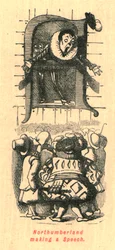 Northumberland dando un discurso, 1897