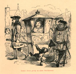 La reina Ana yendo a abrir el Parlamento, 1897