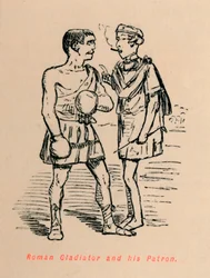 Gladiador romano y su patrón, 1852