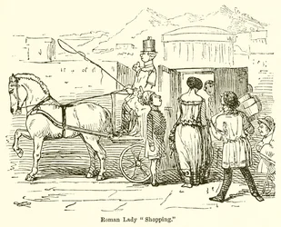 Dama romana comprando
