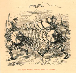 Los Blue Bonnets cruzando la frontera, 1897