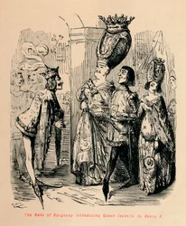 El Duque de Borgoña presentando a la Reina Isabel a Enrique V, c1860