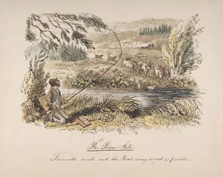 El río, viento favorable y la trucha subiendo lo más rápido posible, 1830-64