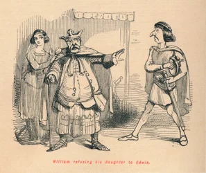 William rechazando a su hija a Edwin, c. 1860