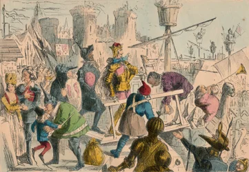 Embarque del Rey Enrique V en Southampton. A.D. 1415, 1850