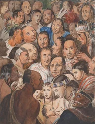 Cuadro de caras indias