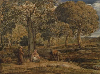 Paisaje con grupo familiar, posiblemente El descanso en la huida a Egipto, c.1827