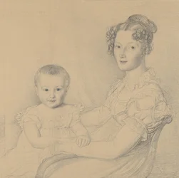 Retrato de una madre y un niño, 1823