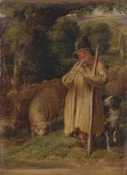 Pastorcillo tocando la flauta
