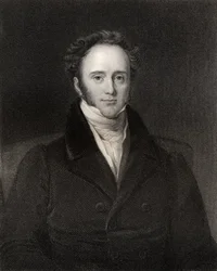 Henry John Temple, III vizconde Palmerston, grabado por H. R. Cook (activo en 1813-47), de «National Portrait Gallery, volumen IV», publicado hacia 1835