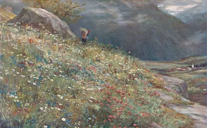 Un prado alpino, finales del siglo XIX-principios del siglo XX