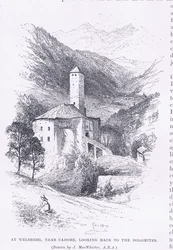 En Welsberg, cerca de Cadore, mirando hacia los Dolomitas, de The Magazine of Art 1893, Cassell and Company