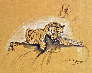 Tigresa comiendo, c.1875