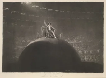 Satanás en su trono, de «El paraíso perdido» de John Milton, hacia 1858 (grabado)
