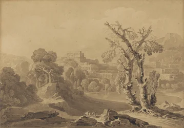 Sin título: Ciudad clásica en un paisaje, 1816