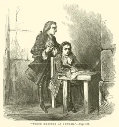 Ilustración para Historia de dos ciudades de Charles Dickens