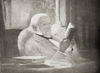 William Ewart Gladstone en la vejez, ilustración de 