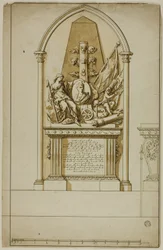 Diseño para un monumento funerario no ejecutado para el primer duque de Marlborough