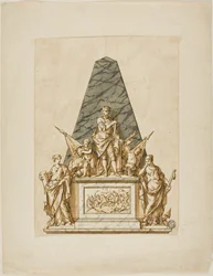 Diseño no ejecutado para el monumento al primer duque de Marlborough