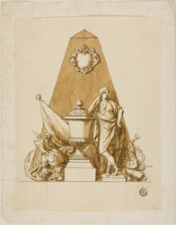 Diseño sin ejecutar del monumento al primer duque de Marlborough