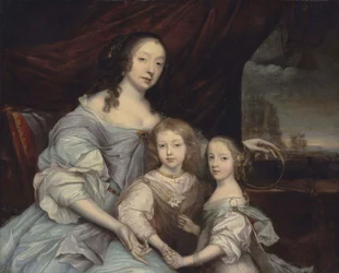 John Michael Wright Mary Villiers y sus hijos