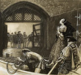 Ana Bolena () llegando a la Torre
