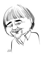 Alan Bleasdale caricatura, dramaturgo de la televisión inglesa: b
