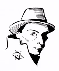 Felix Nussbaum, caricatura