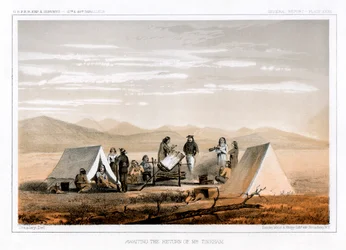 Esperando el regreso del Sr. Tinkham, 1856