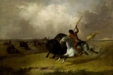 Caza de búfalos en las praderas del suroeste, 1845