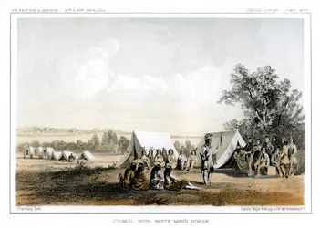 Consejo con el caballo del hombre blanco, 1856