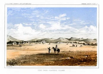 Fort Owen, poblado Flathead, Estados Unidos, 1856
