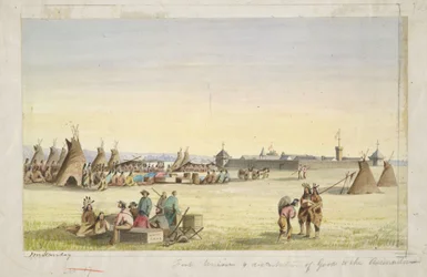 Fort Union y distribución de bienes a los assiniboin