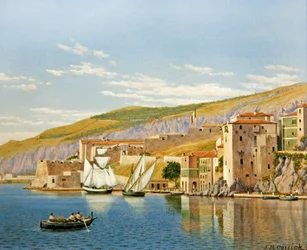Vista de Villefranche-sur-Mer, Francia