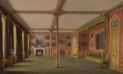 El Salón Rojo de Vistas del Pabellón Real, Brighton por John Nash