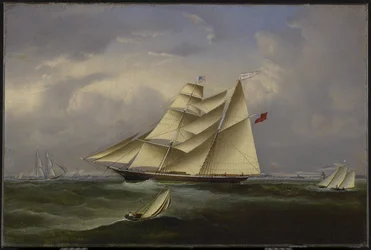 La novia del océano dejando el puerto de Halifax, 1854