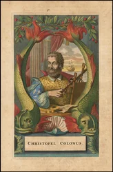 Retrato de Cristóbal Colón de 1671 por John Ogilby