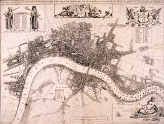 Mapa de Londres, c1680