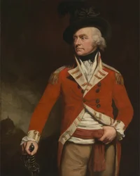 Un oficial con uniforme de las Indias Orientales del 74º Regimiento (Highland), anteriormente llamado Coronel Donald Macleod