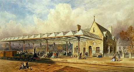 Estación de tren, 1868