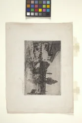 Granero bávaro y pajar (aguafuerte)