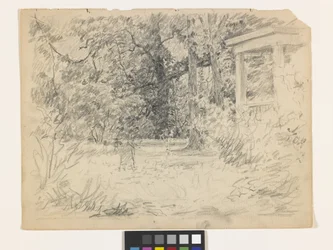 Estudio para Winifred en el Hermitage (lápiz sobre papel blanco)