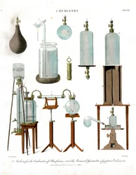 Instrumentos de laboratorio químico y gasómetros