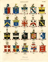 Escudos de armas de barones británicos;Lámina LXXXIX