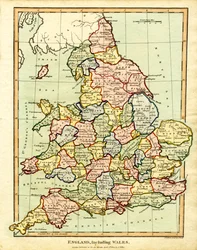 Mapa de Inglaterra y Gales