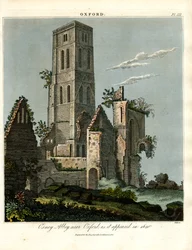 La abadía de Osney, cerca de Oxford, tal como era en 1650